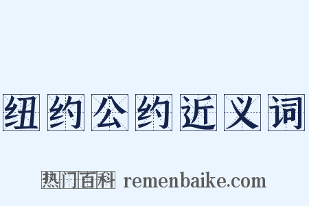 纽约公约近义词是什么意思的图片